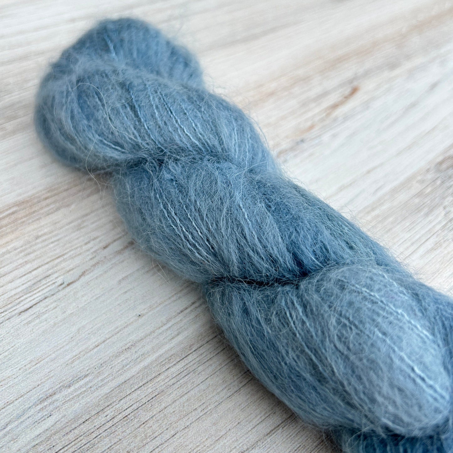 Blue Steel Suri Silk Hand-dyed Yarn Fiber-Macgyver