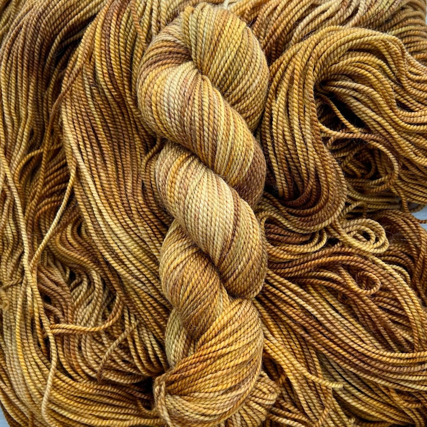 Butterscotch Merino Alpaca Hand-dyed Yarn Fiber-Macgyver