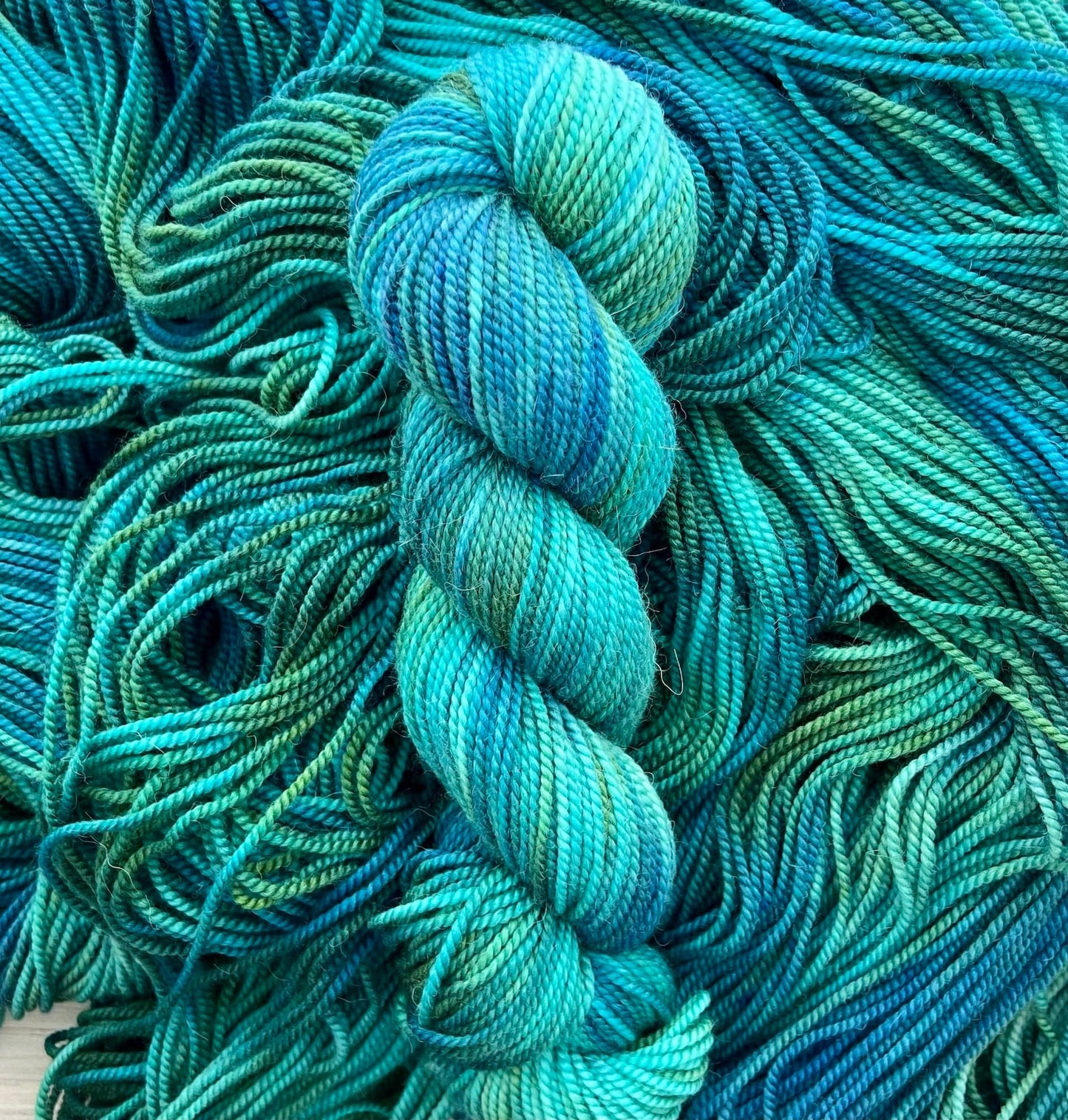 Seaglass Merino Alpaca Hand-dyed Yarn Fiber-Macgyver