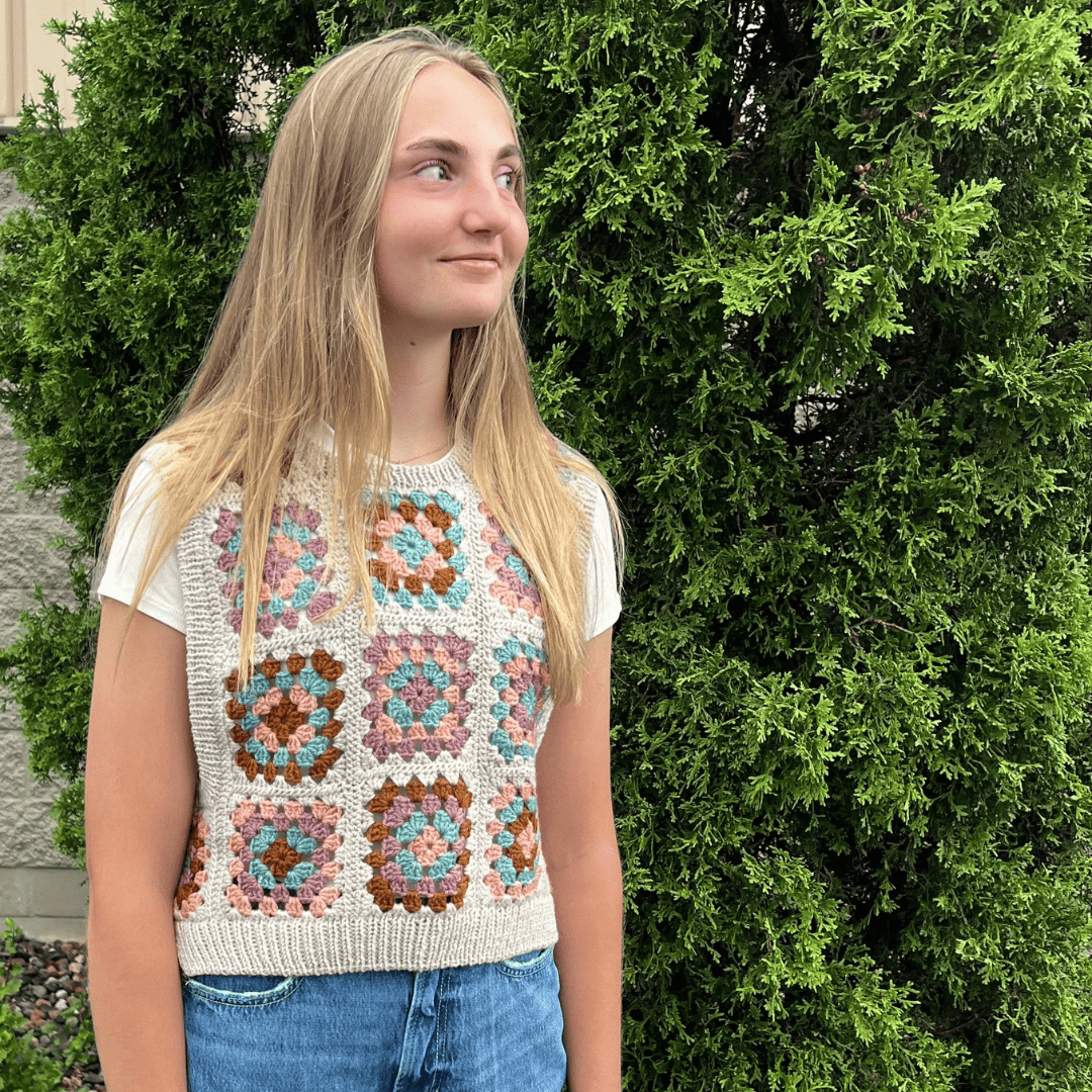 Agnes Sweater Vest Bundle Hand-dyed Fiber-Macgyver