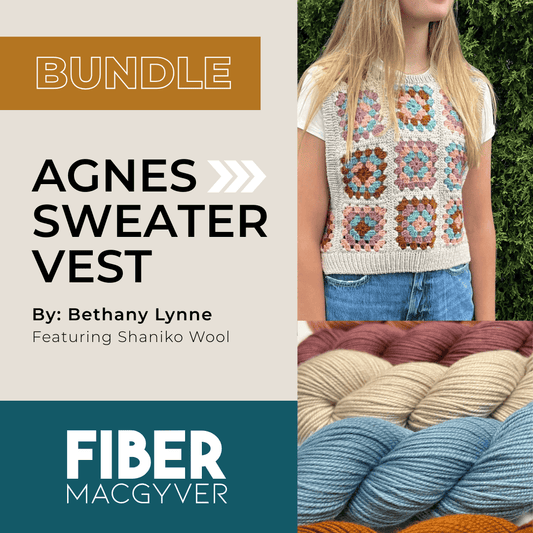 Agnes Sweater Vest Bundle Hand-dyed Fiber-Macgyver