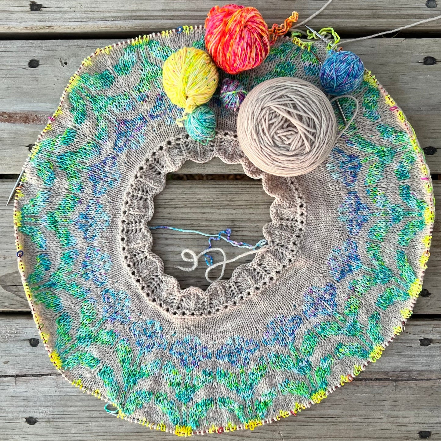 Alpine Bloom Tee Hand-dyed Fiber-Macgyver