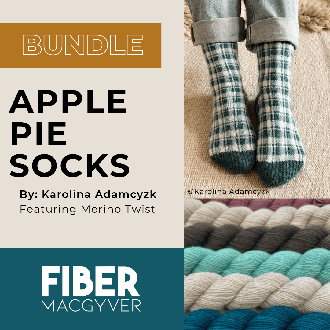 Apple Pie Socks Bundle Hand-dyed Yarn Fiber-Macgyver