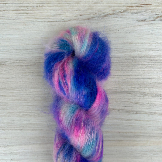 Azure Suri Silk Hand-dyed Yarn Fiber-Macgyver