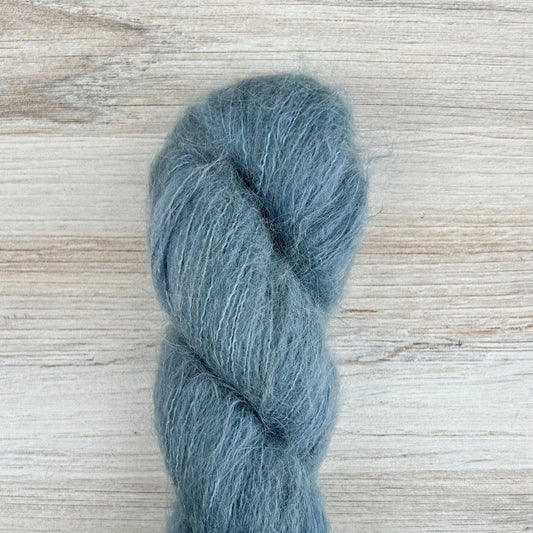 Blue Steel Suri Silk Hand-dyed Yarn Fiber-Macgyver