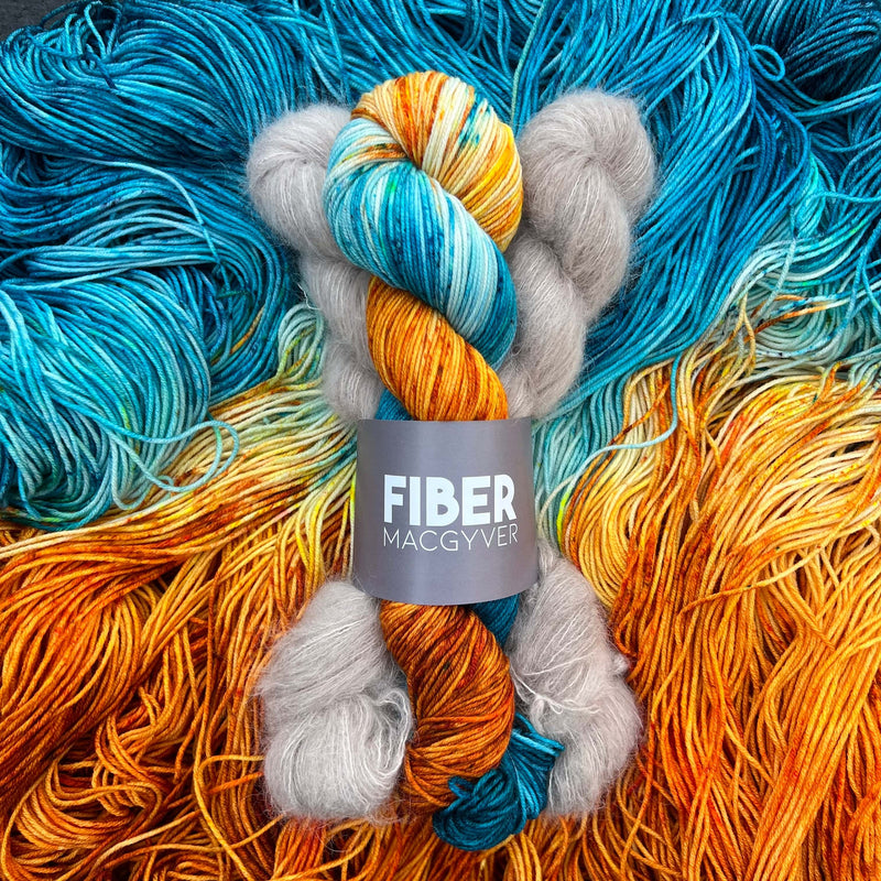 Born Slippy Bundle Hand-dyed Yarn Fiber-Macgyver