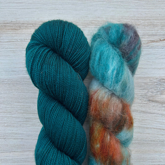 Celestial + Frigid Lento Sweater Bundle Hand-dyed Fiber-Macgyver