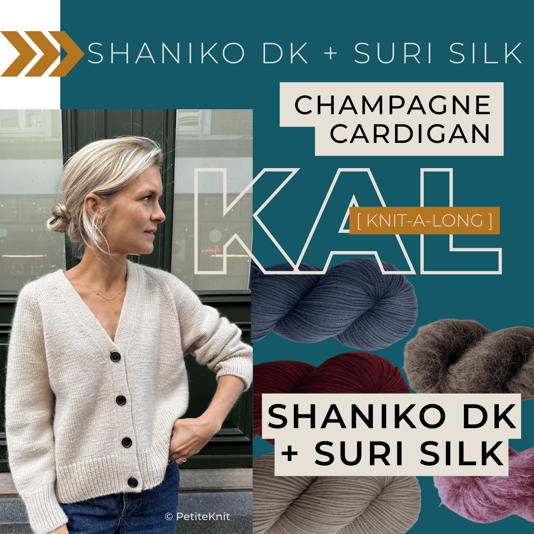 Champagne Cardigan Bundle - Shaniko DK + Suri Silk Hand-dyed Fiber-Macgyver