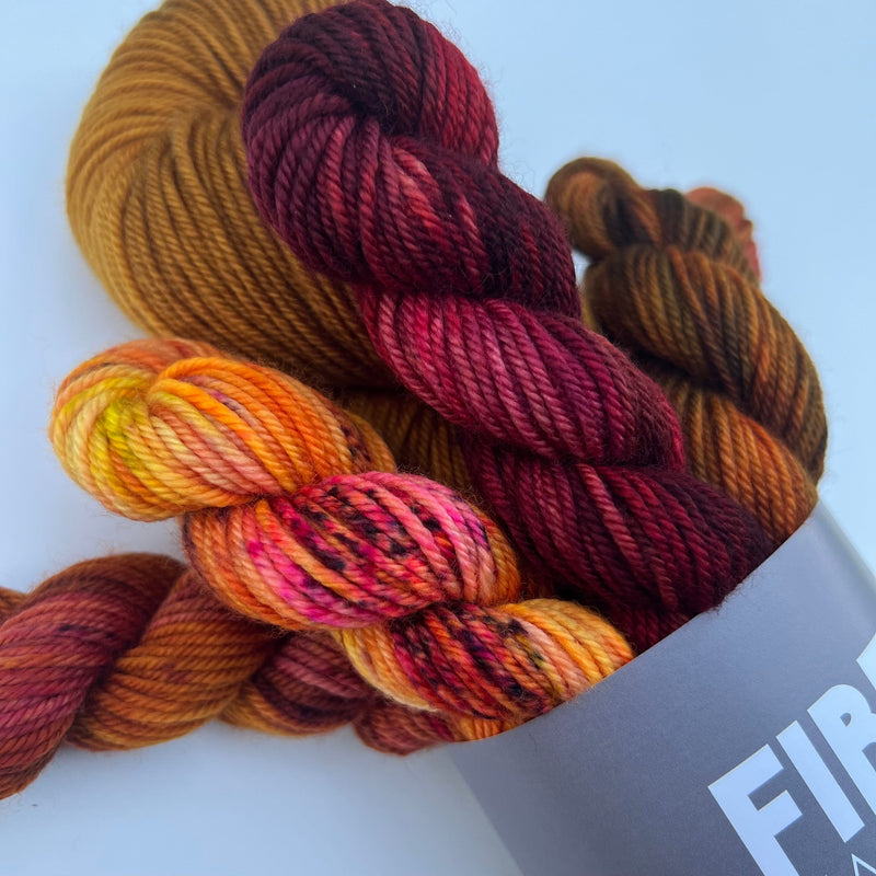 cOWL Kit #3, Eastern Screech Hand-dyed Yarn Fiber-Macgyver