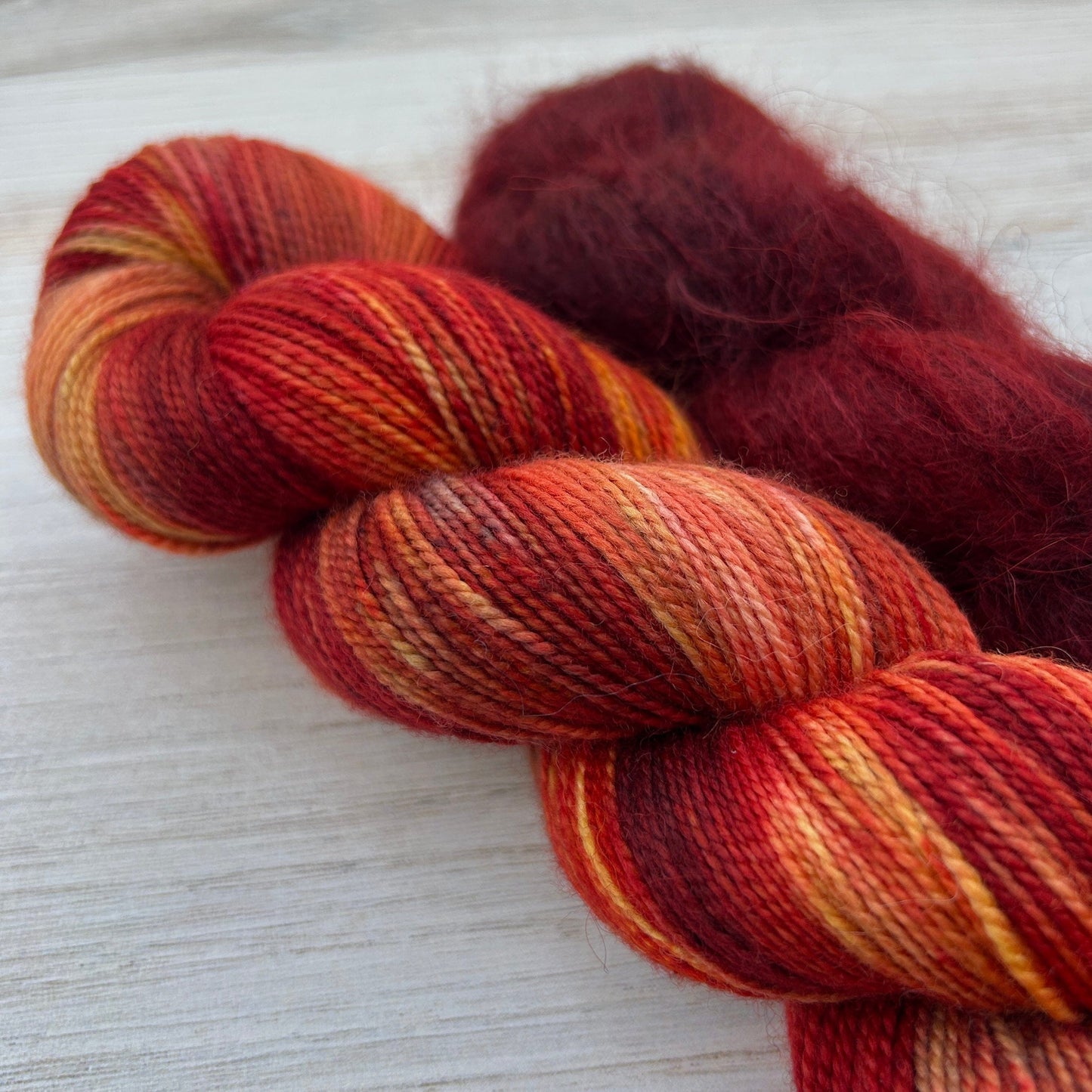 Crisp + Brick Lento Sweater Bundle Hand-dyed Fiber-Macgyver