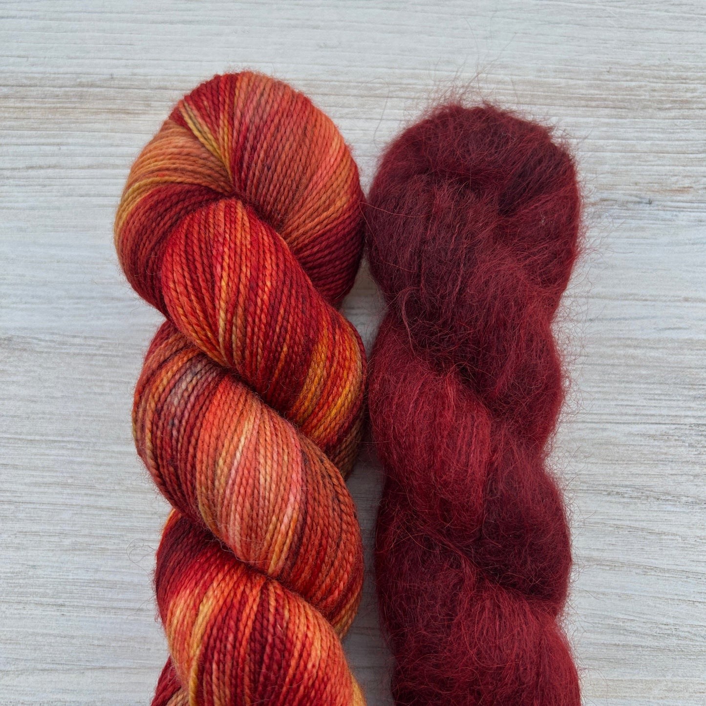 Crisp + Brick Lento Sweater Bundle Hand-dyed Fiber-Macgyver