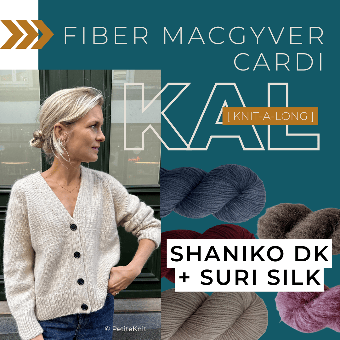 Fiber MacGyver Cardi KAL Bundle - Shaniko DK + Suri Silk Hand-dyed Fiber-Macgyver