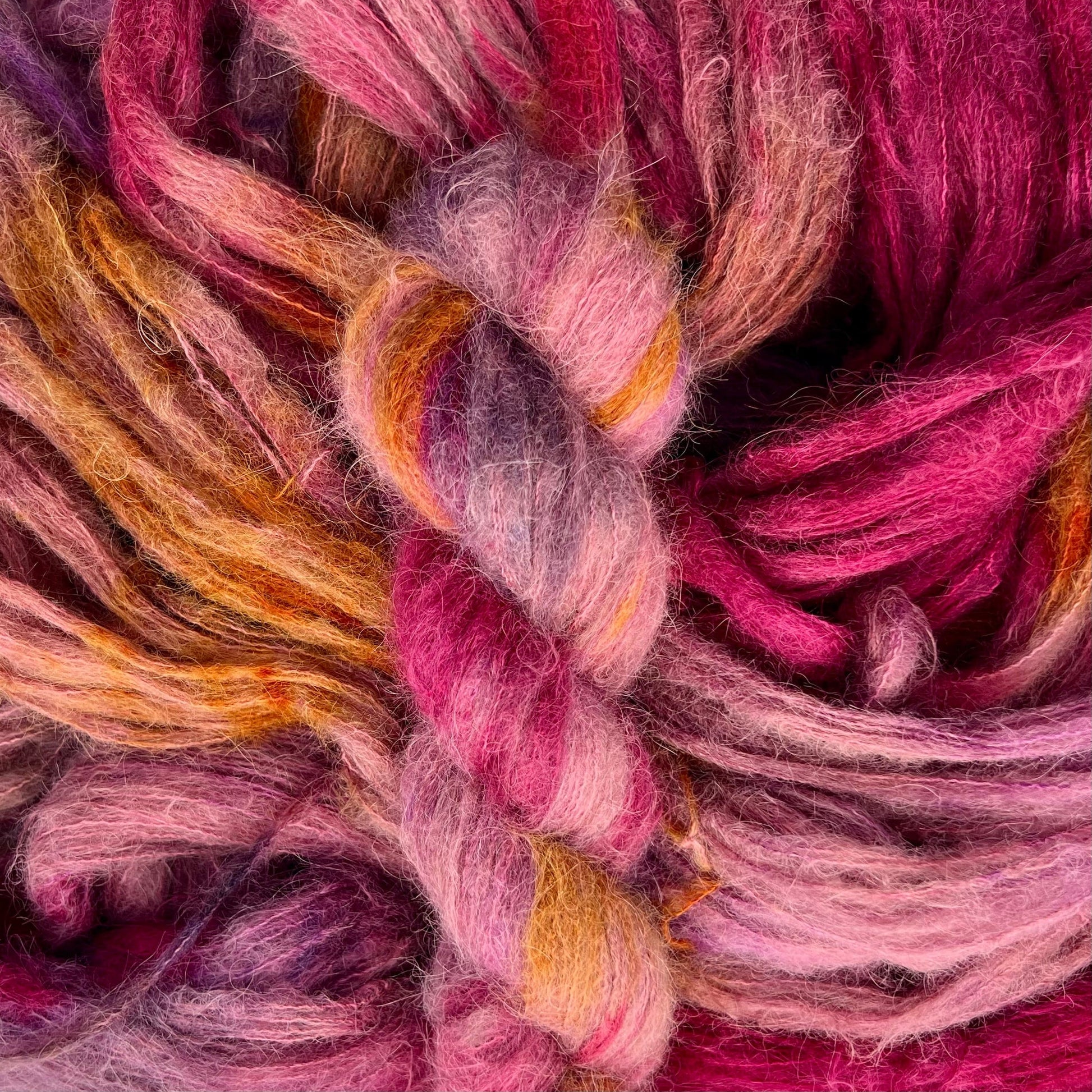 Fig Suri Silk Hand-dyed Yarn Fiber-Macgyver