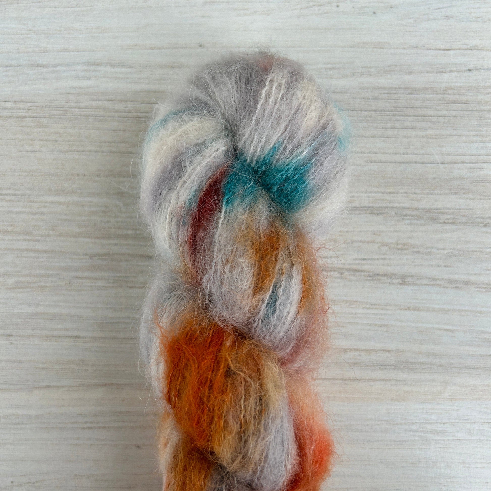 Frigid Suri Silk Hand-dyed Yarn Fiber-Macgyver