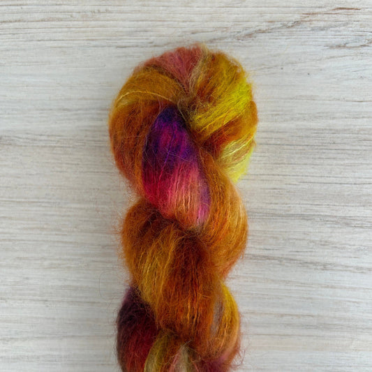Harvest Moon Suri Silk Hand-dyed Yarn Fiber-Macgyver