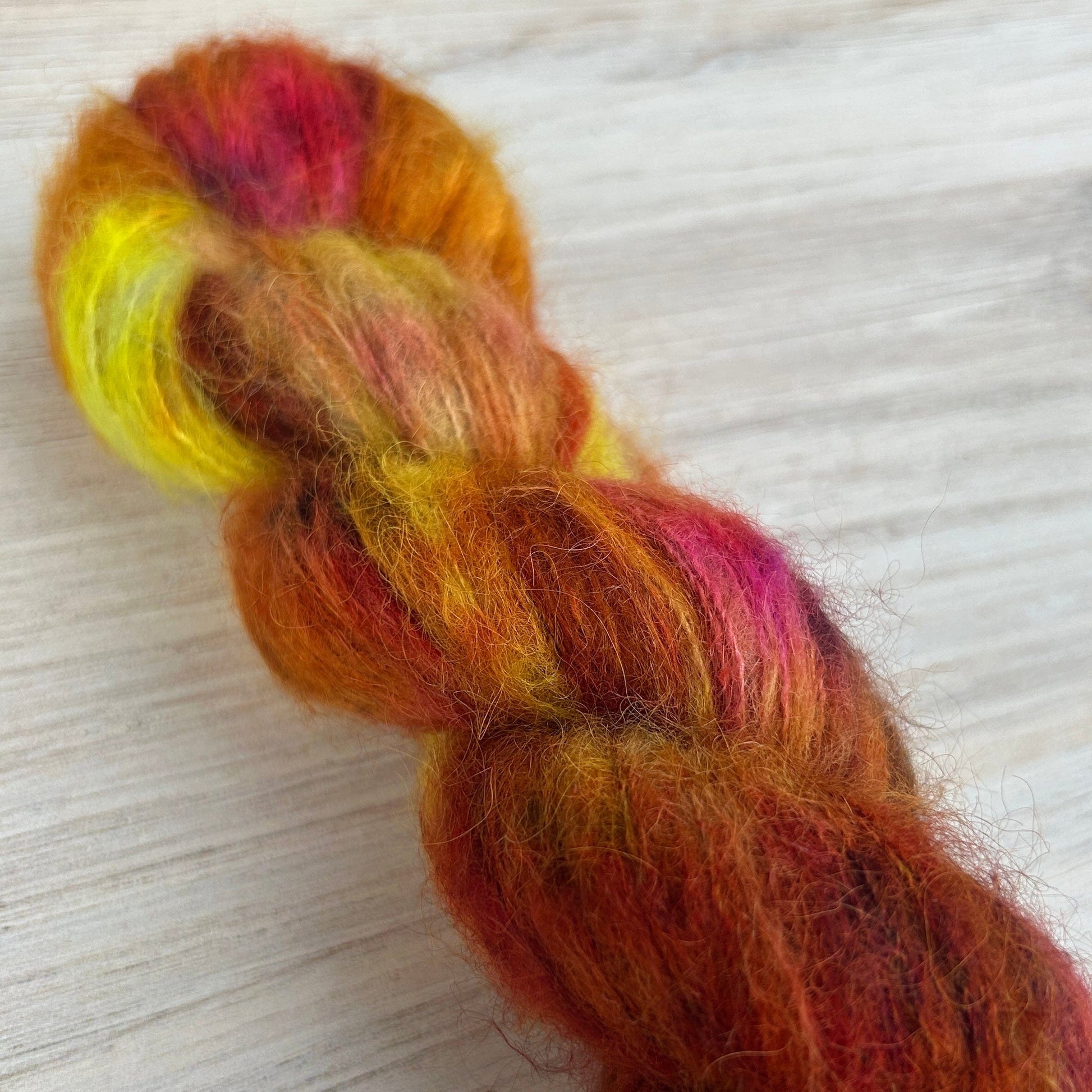 Harvest Moon Suri Silk Hand-dyed Yarn Fiber-Macgyver