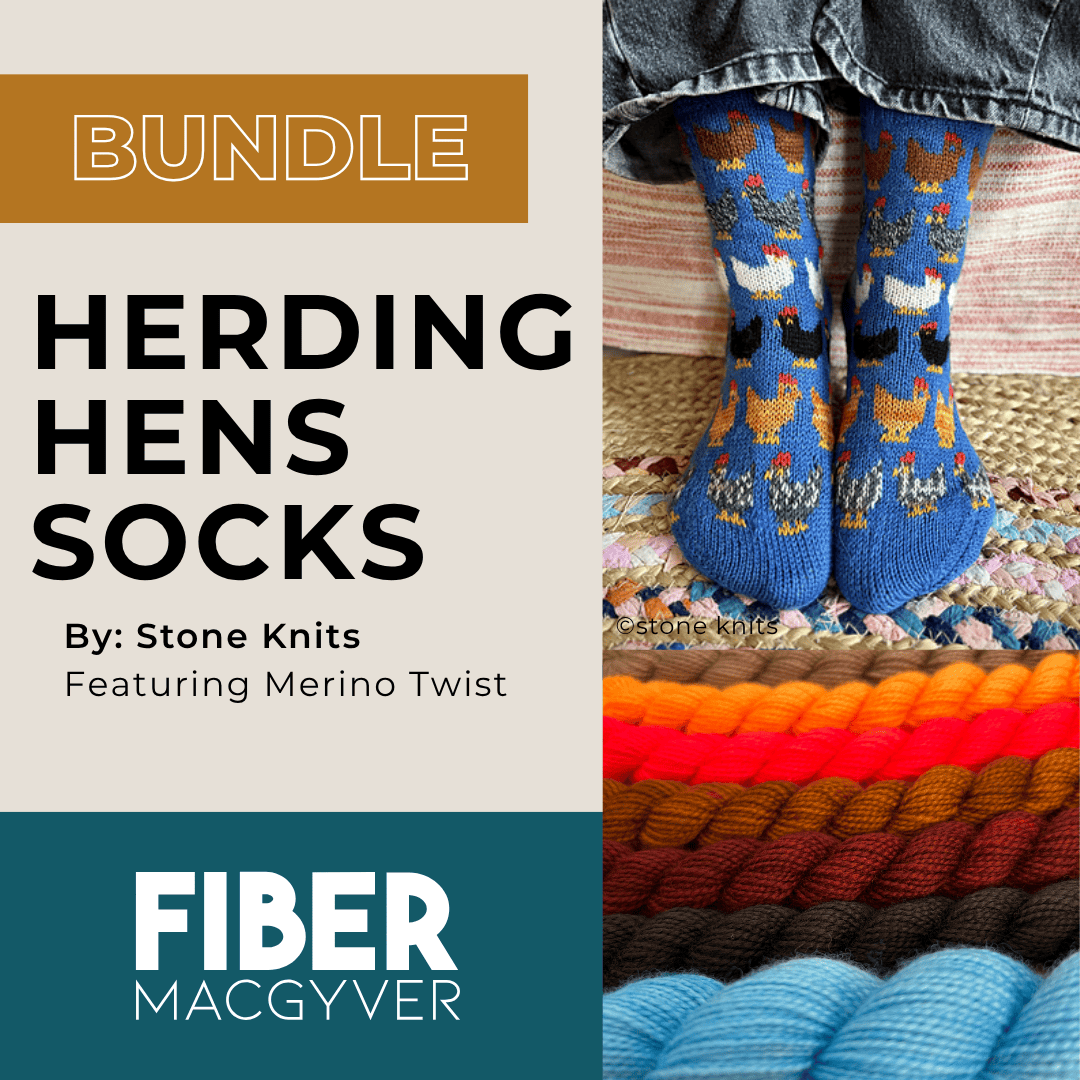 Herding Hens Socks Bundle Hand-dyed Yarn Fiber-Macgyver