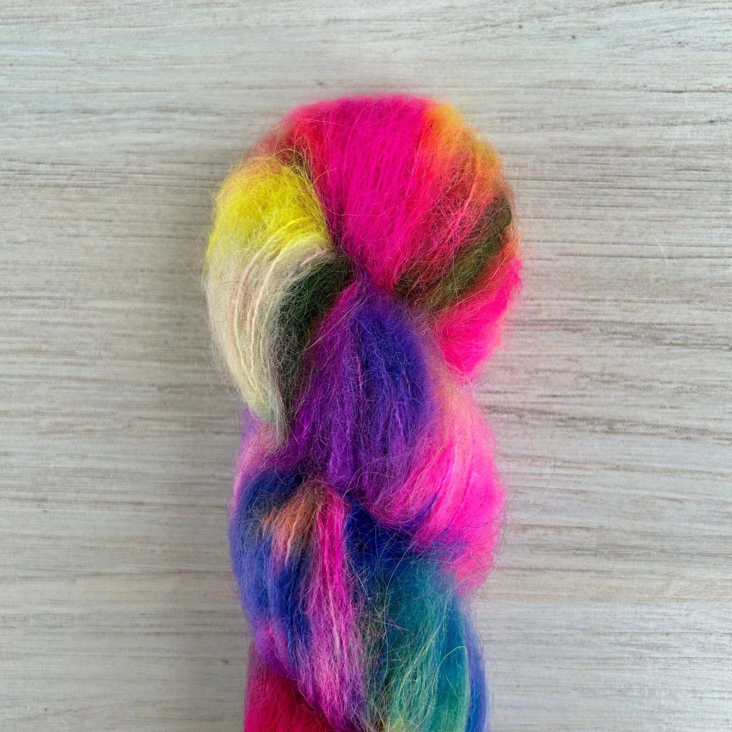 Hot Shot Suri Silk Hand-dyed Yarn Fiber-Macgyver