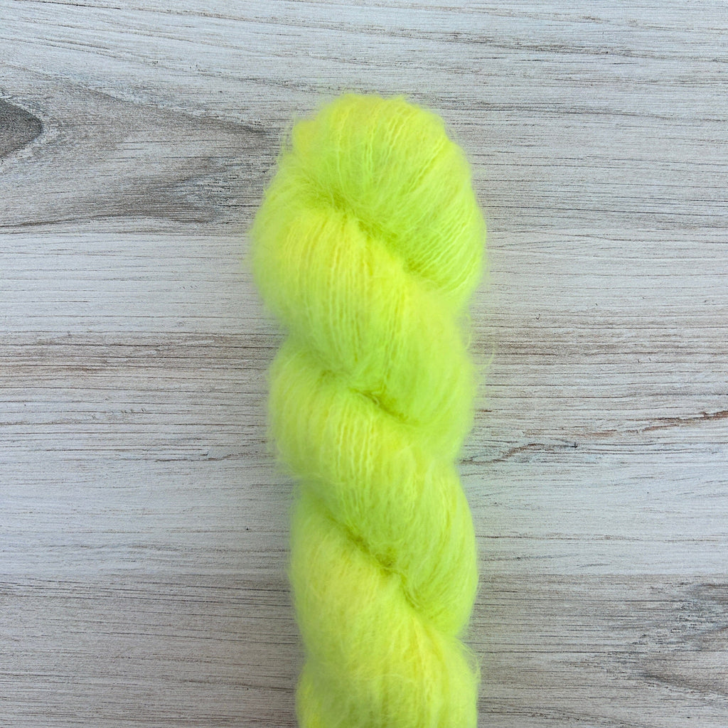 Lemon Suri Silk Hand-dyed Yarn Fiber-Macgyver