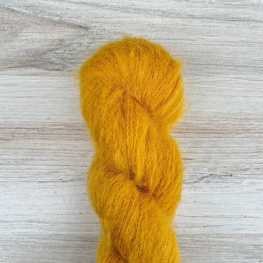 Marigold Suri Silk Hand-dyed Yarn Fiber-Macgyver
