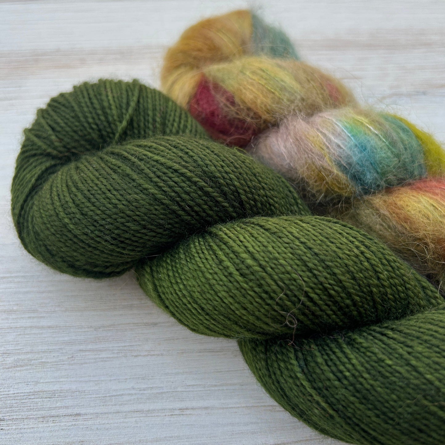 Marine Green + Understory Lento Sweater Bundle Hand-dyed Fiber-Macgyver