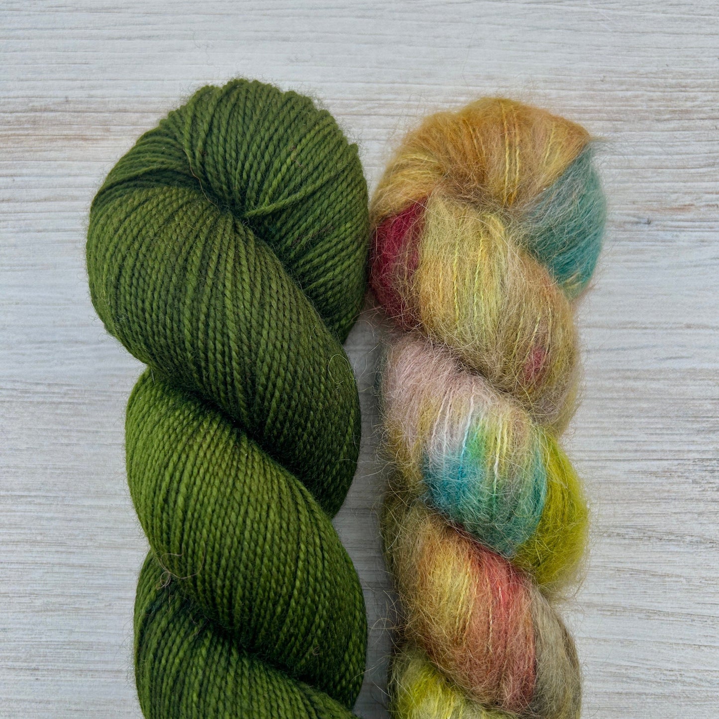 Marine Green + Understory Lento Sweater Bundle Hand-dyed Fiber-Macgyver