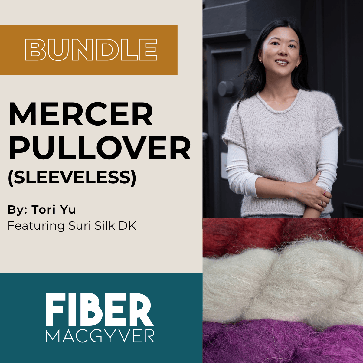 Mercer Pullover (Sleeveless) Bundle Hand-dyed Fiber-Macgyver