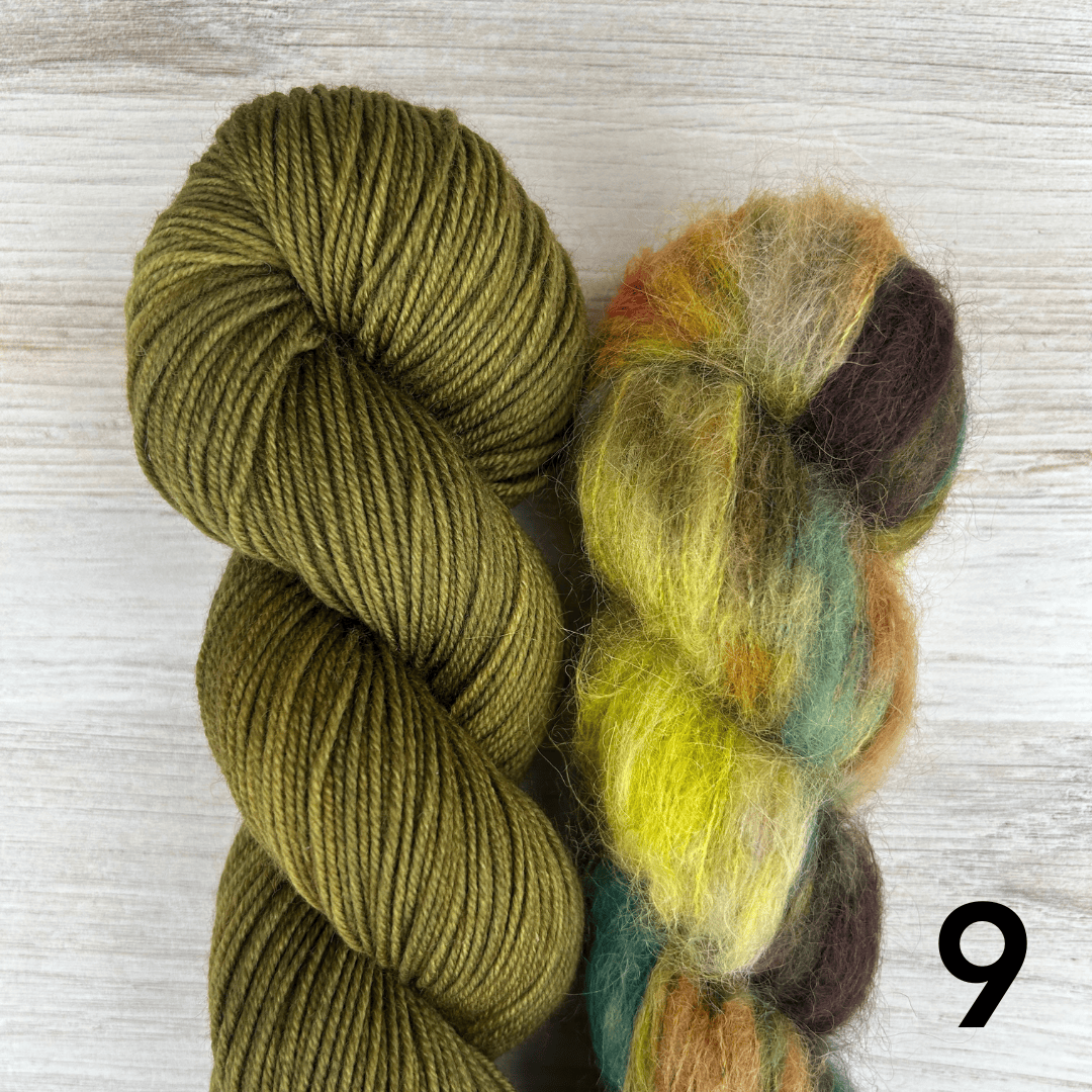 Merino Sport + Suri Silk Hat Set Hand-dyed Yarn Fiber-Macgyver