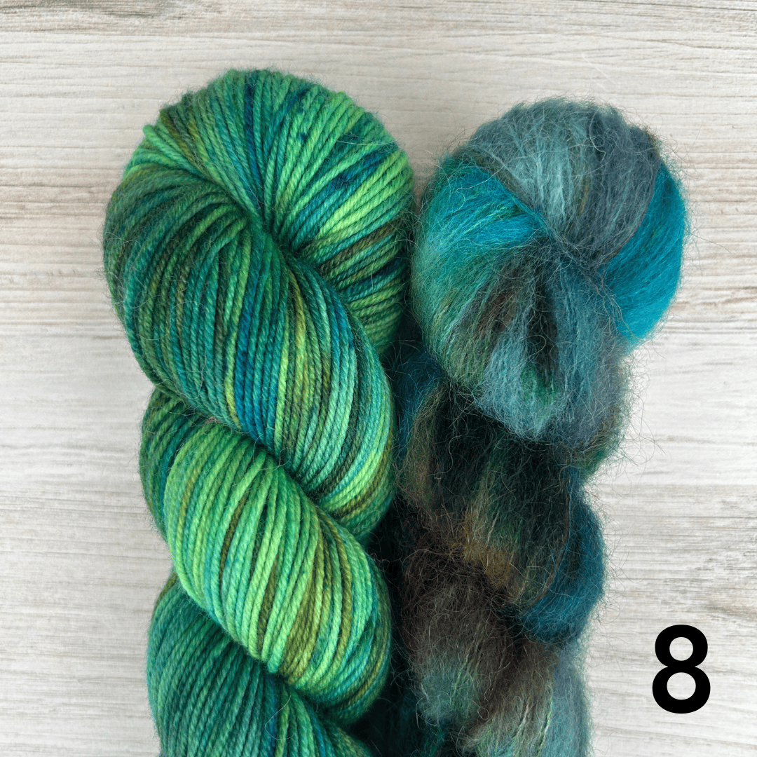 Merino Sport + Suri Silk Hat Set Hand-dyed Yarn Fiber-Macgyver