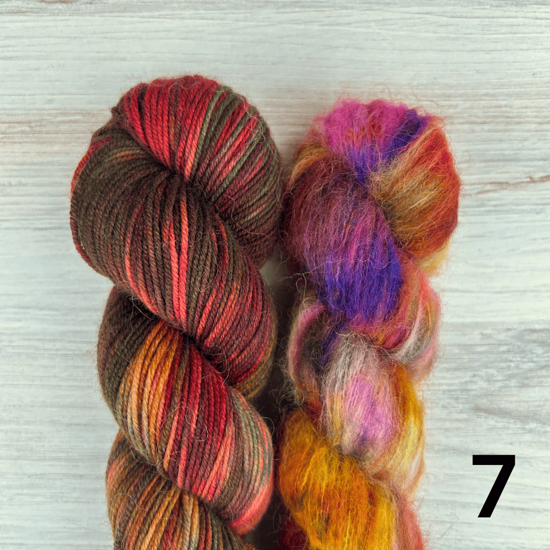 Merino Sport + Suri Silk Hat Set Hand-dyed Yarn Fiber-Macgyver