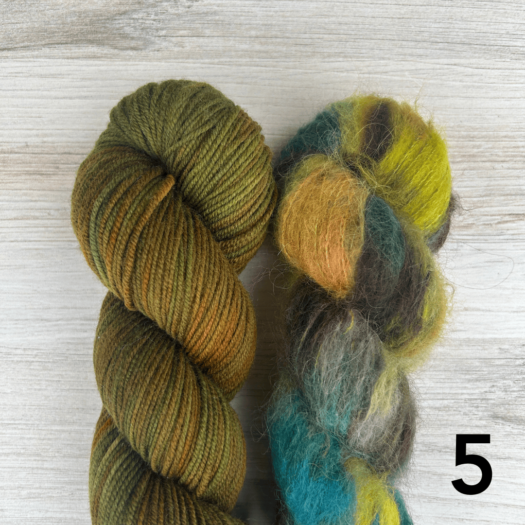 Merino Sport + Suri Silk Hat Set Hand-dyed Yarn Fiber-Macgyver