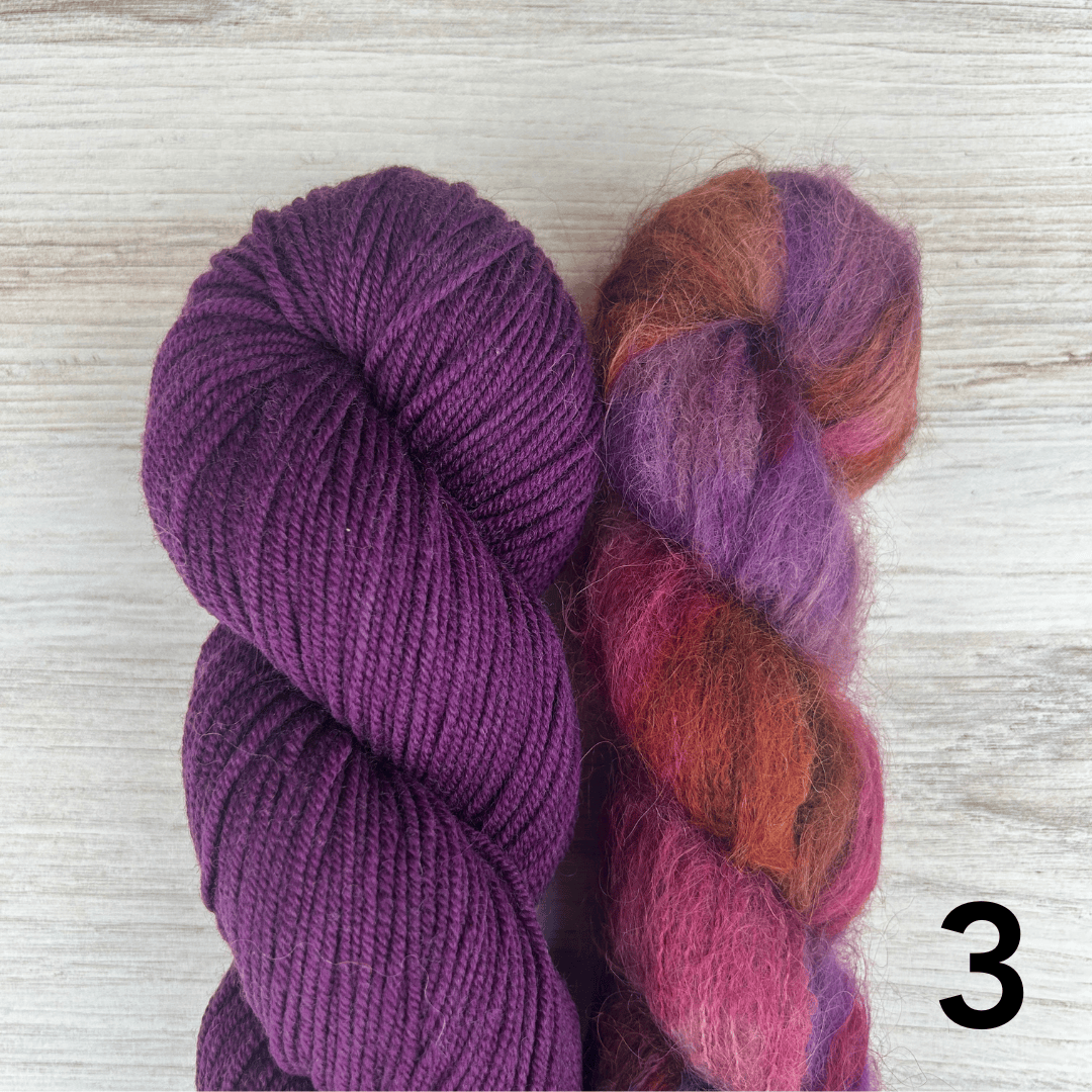 Merino Sport + Suri Silk Hat Set Hand-dyed Yarn Fiber-Macgyver