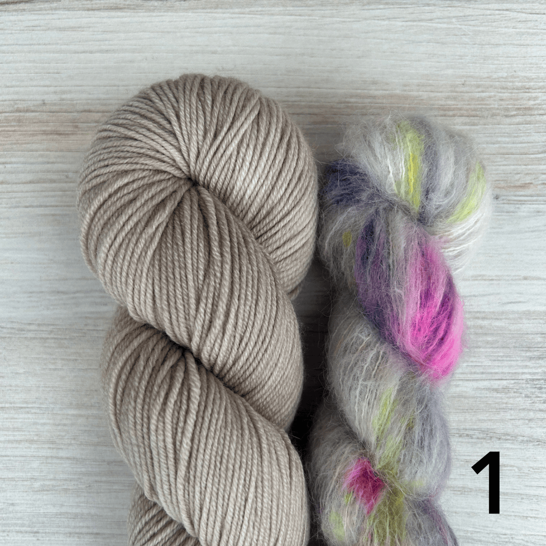 Merino Sport + Suri Silk Hat Set Hand-dyed Yarn Fiber-Macgyver