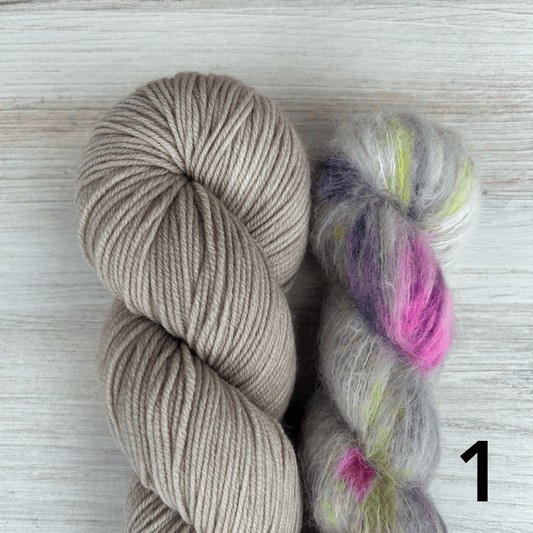 Merino Sport + Suri Silk Hat Set Hand-dyed Yarn Fiber-Macgyver