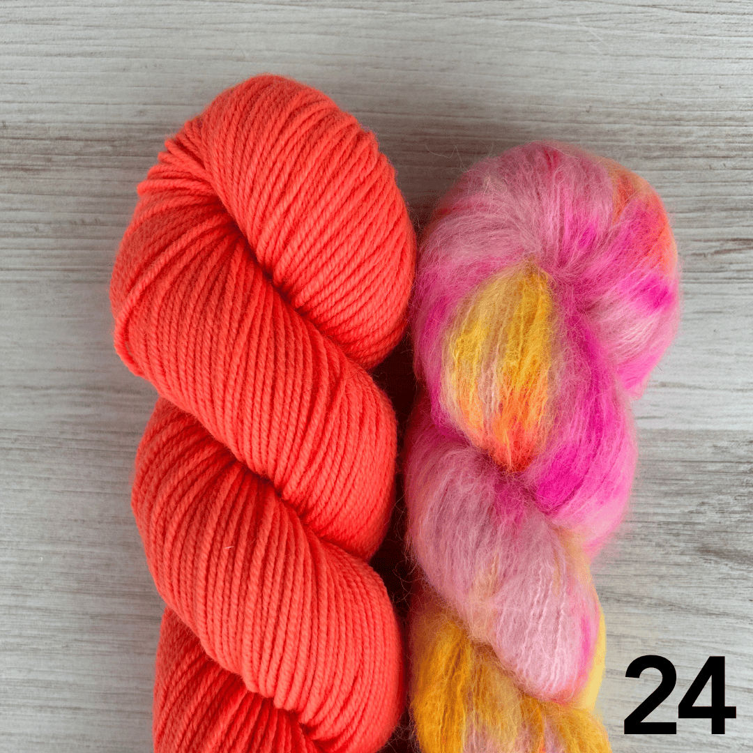 Merino Sport + Suri Silk Hat Set Hand-dyed Yarn Fiber-Macgyver