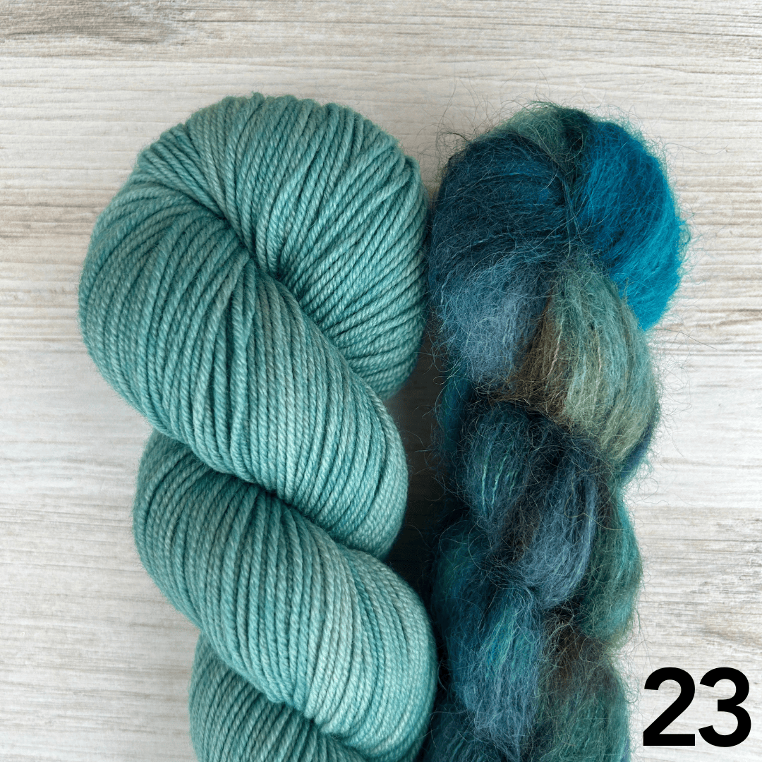 Merino Sport + Suri Silk Hat Set Hand-dyed Yarn Fiber-Macgyver