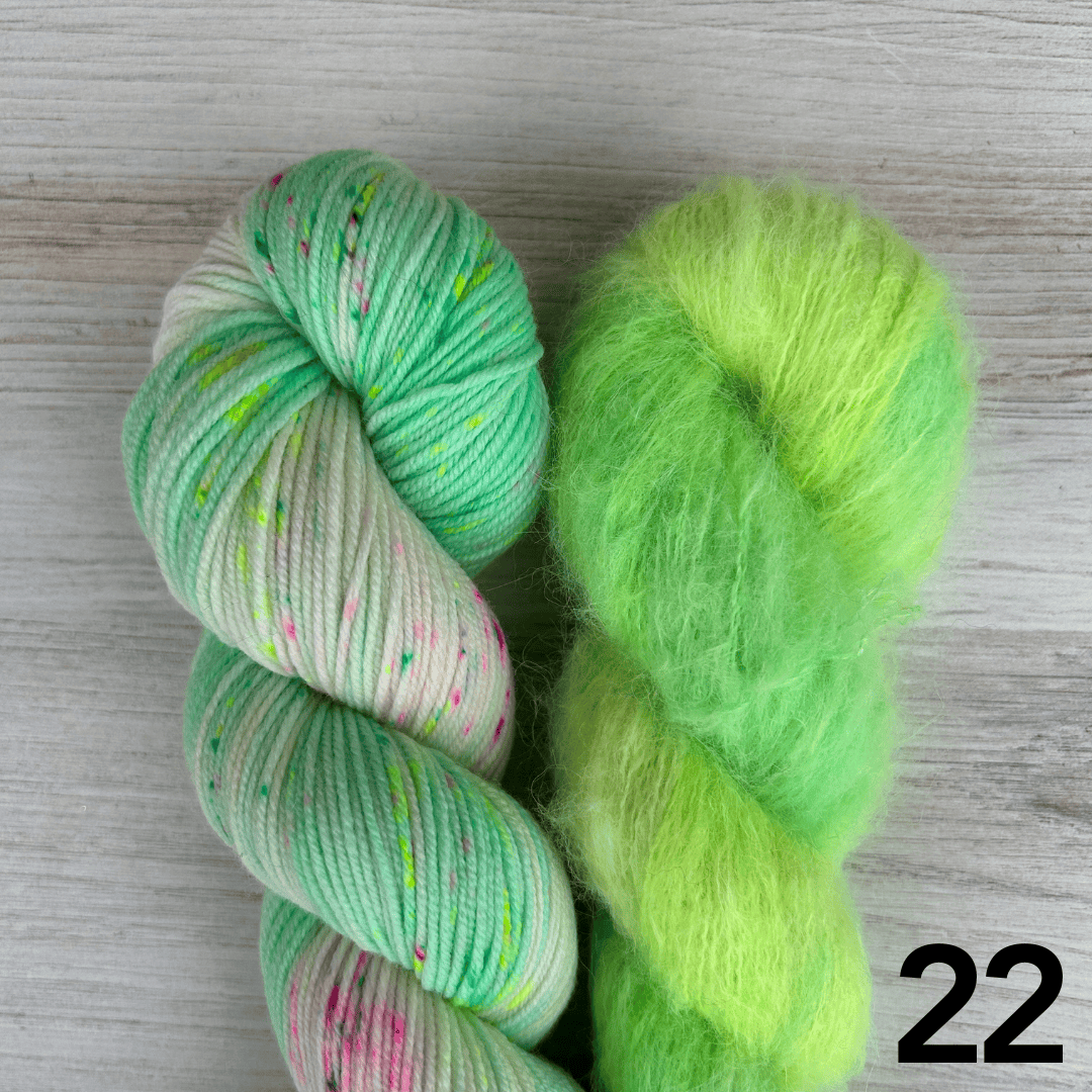 Merino Sport + Suri Silk Hat Set Hand-dyed Yarn Fiber-Macgyver