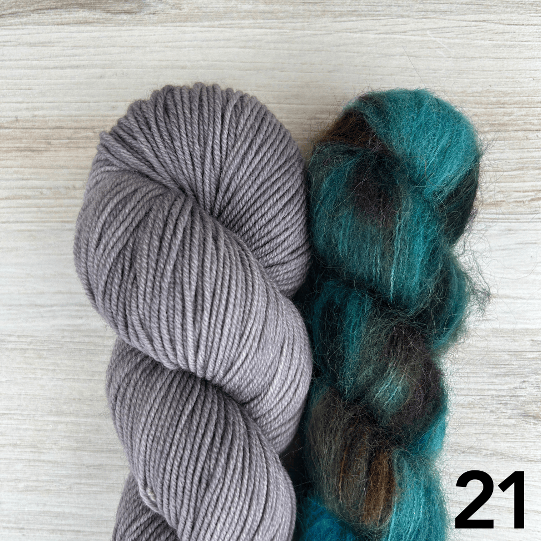 Merino Sport + Suri Silk Hat Set Hand-dyed Yarn Fiber-Macgyver