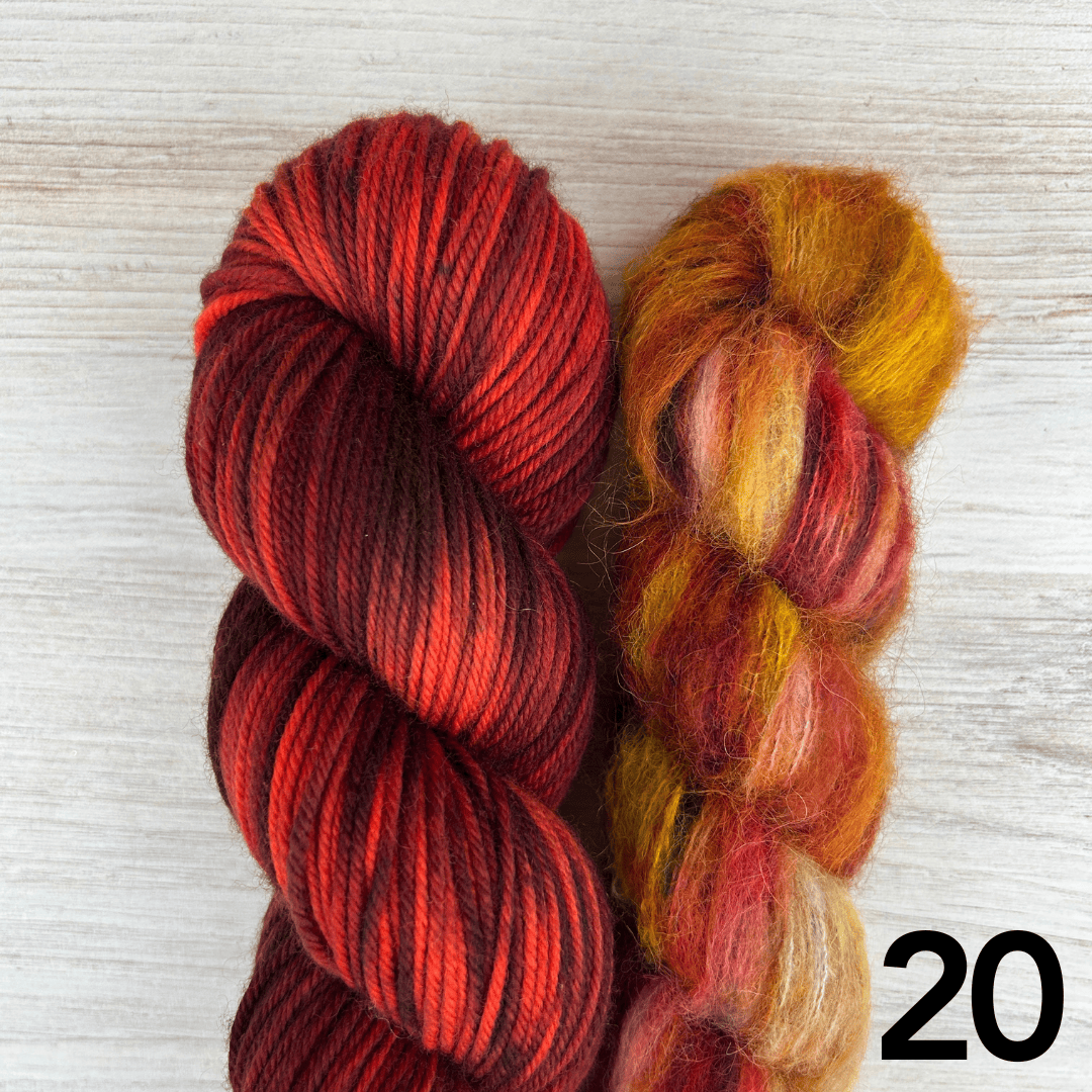 Merino Sport + Suri Silk Hat Set Hand-dyed Yarn Fiber-Macgyver