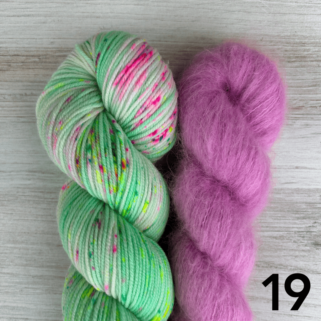 Merino Sport + Suri Silk Hat Set Hand-dyed Yarn Fiber-Macgyver