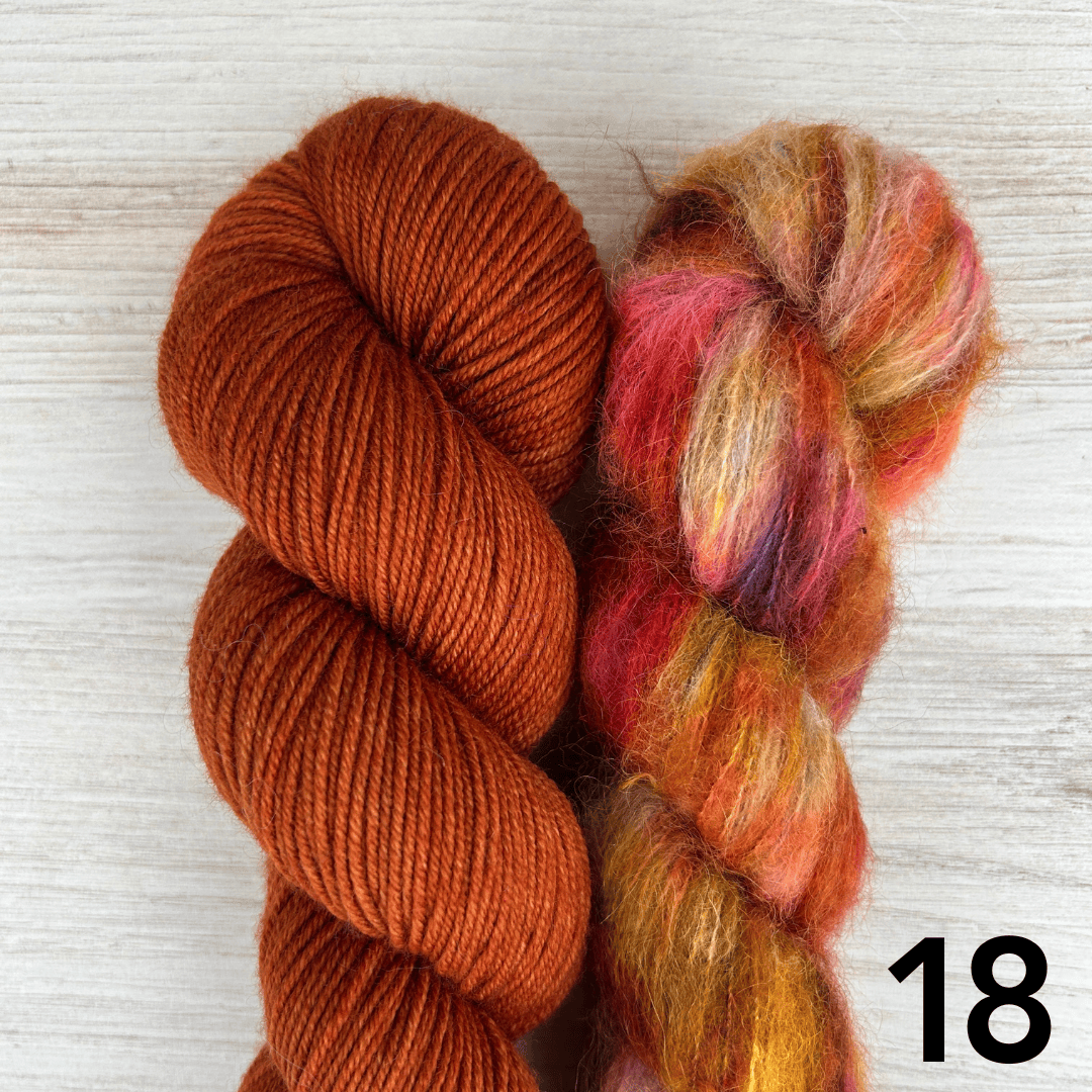 Merino Sport + Suri Silk Hat Set Hand-dyed Yarn Fiber-Macgyver