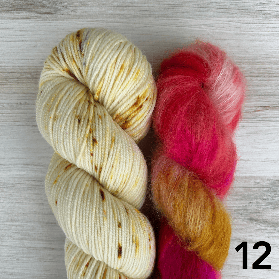 Merino Sport + Suri Silk Hat Set Hand-dyed Yarn Fiber-Macgyver