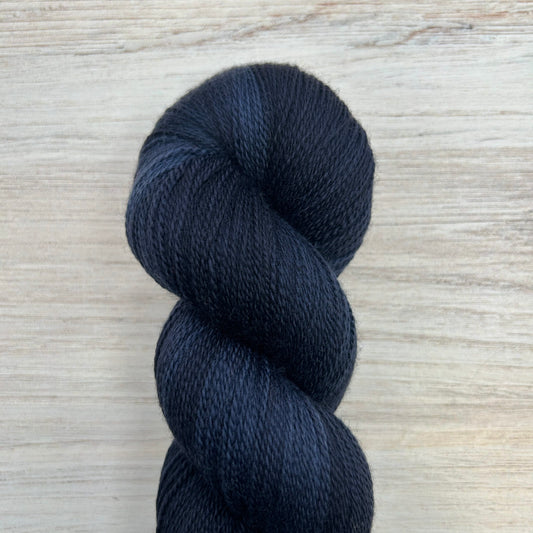 Midnight Merino Silk Lace PREORDER Hand-dyed Fiber-Macgyver