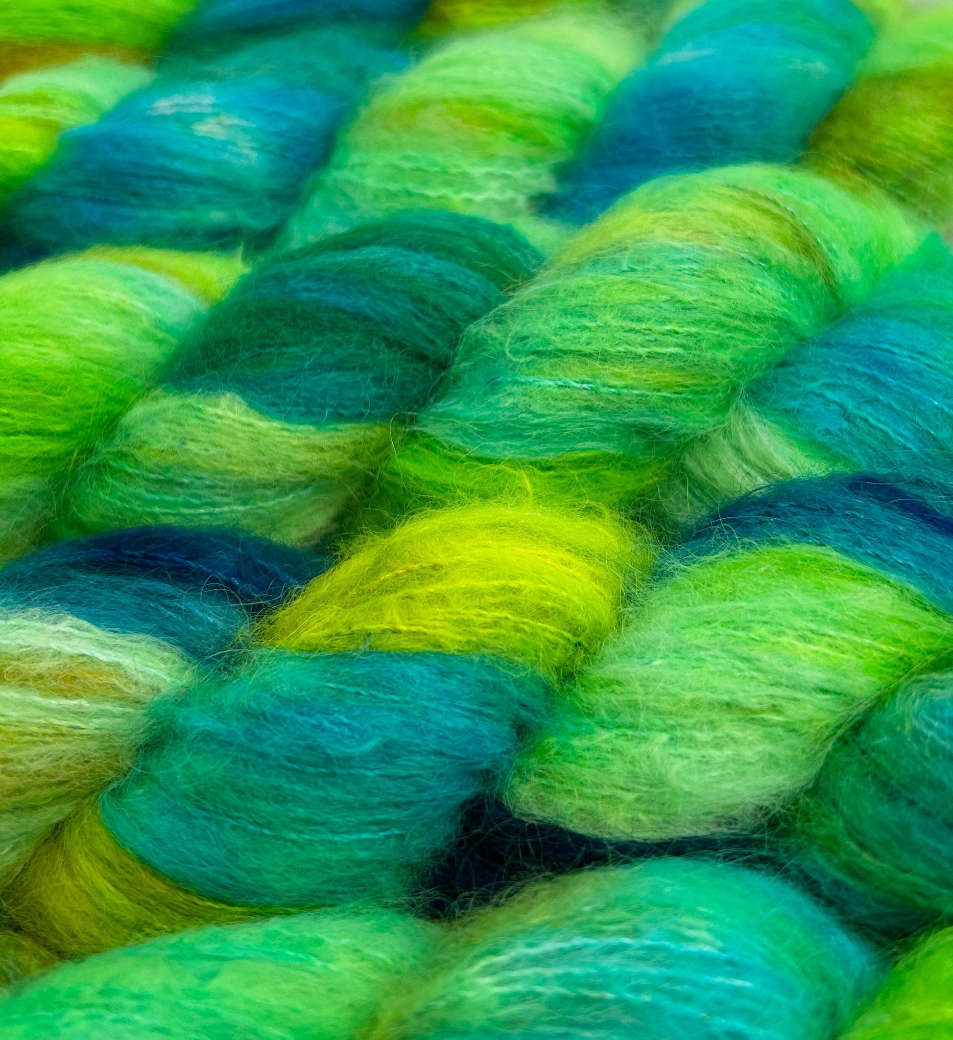 One-of-a-Kind Suri Silk Hand-dyed Yarn Fiber-Macgyver