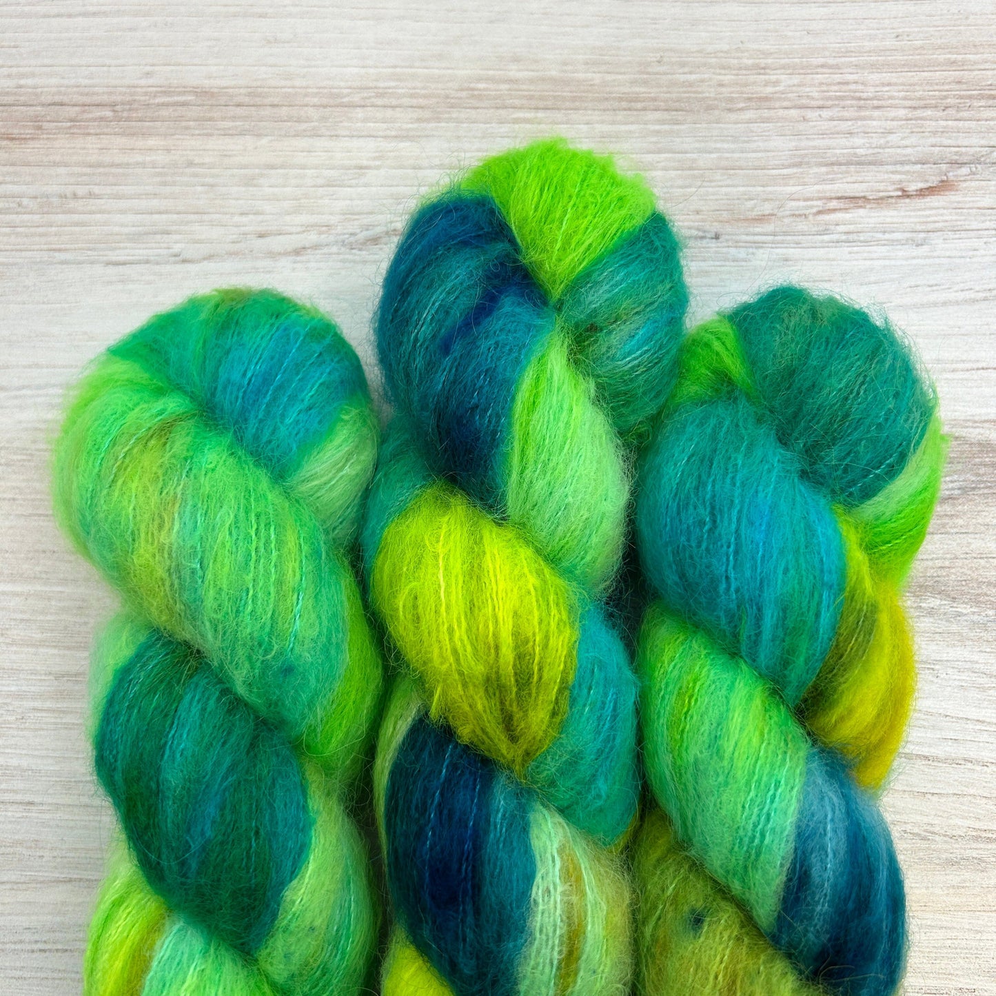 One-of-a-Kind Suri Silk Hand-dyed Yarn Fiber-Macgyver