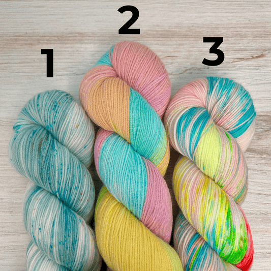 OOAK Merino Sock Hand-dyed Yarn Fiber-Macgyver