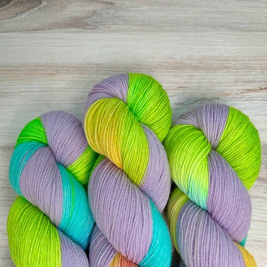 OOAK Merino Sock Hand-dyed Hand Dyed Yarn Fiber-Macgyver