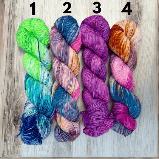 OOAK Merino Twist Hand-dyed Yarn Fiber-Macgyver