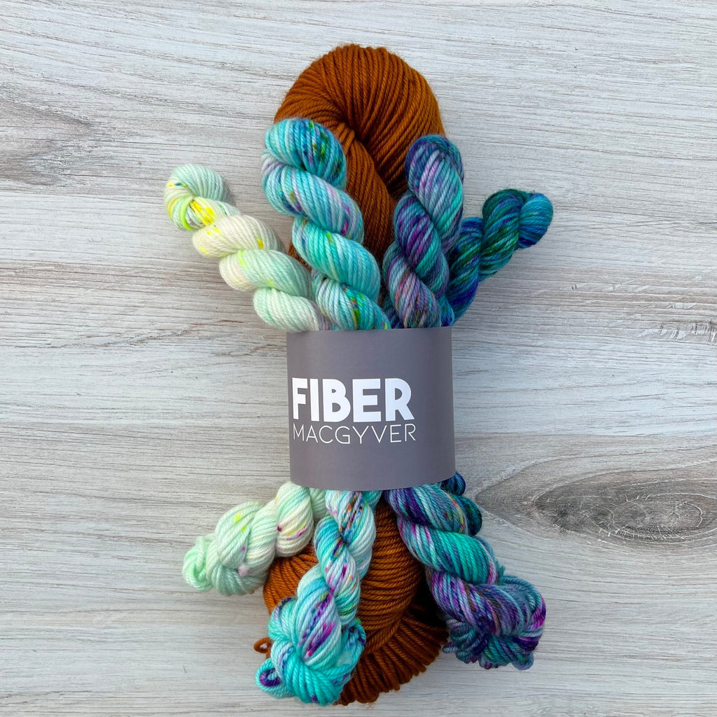 OOAK (one of a kind) Hand-dyed Yarn Fiber-Macgyver