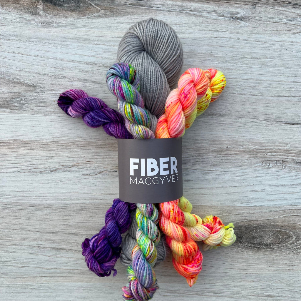 OOAK (one of a kind) Hand-dyed Yarn Fiber-Macgyver